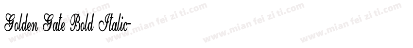 Golden Gate Bold Italic字体转换